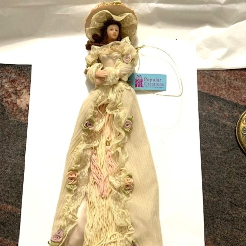 Vintage Popular Creations Victorian Tassel Doll Ornament